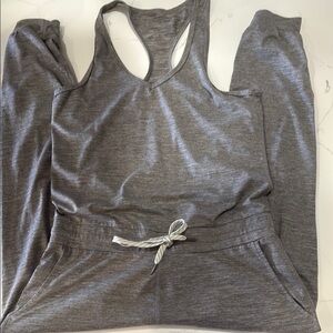 Gray Tank Top and Joggers Set